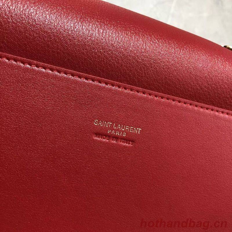 Yves Saint Laurent Double Skin Use Original Leather Shoulder Bag Y553804 Red Yves Saint Laurent Double Skin Use Original Leather Shoulder Bag Y553804 Red