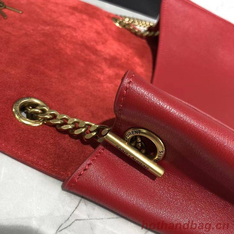 Yves Saint Laurent Double Skin Use Original Leather Shoulder Bag Y553804 Red Yves Saint Laurent Double Skin Use Original Leather Shoulder Bag Y553804 Red