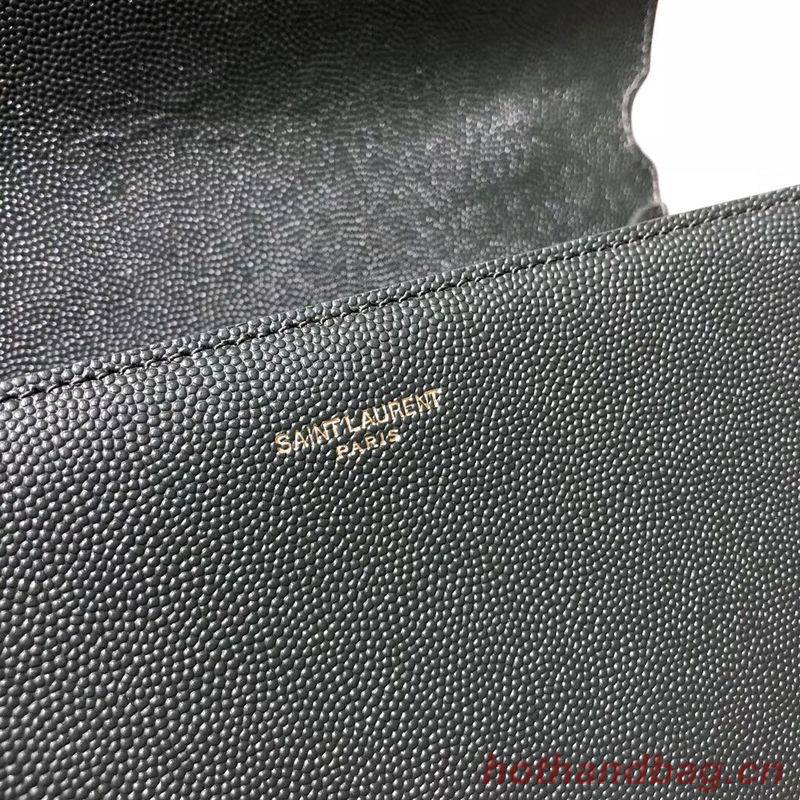 Yves Saint Laurent CASSANDRA TOP HANDLE MEDIUM BAG IN GRAIN DE POUDRE EMBOSSED LEATHER Y578000 Green Yves Saint Laurent CASSANDRA TOP HANDLE MEDIUM BAG IN GRAIN DE POUDRE EMBOSSED LEATHER Y578000 Green