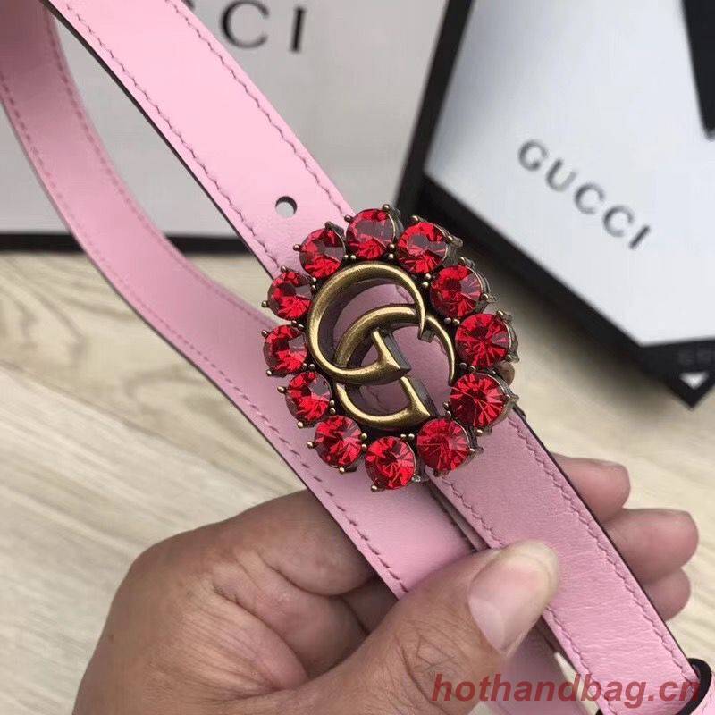 Gucci 2CM Leather Belt 414521 Pink Gucci 2CM Leather Belt 414521 Pink