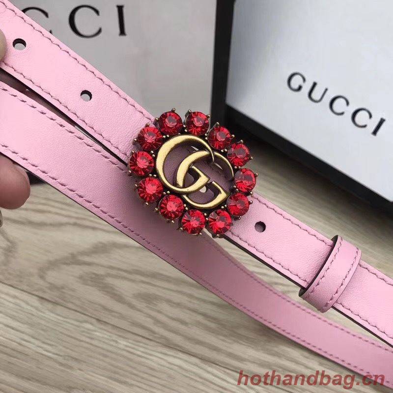 Gucci 2CM Leather Belt 414521 Pink Gucci 2CM Leather Belt 414521 Pink