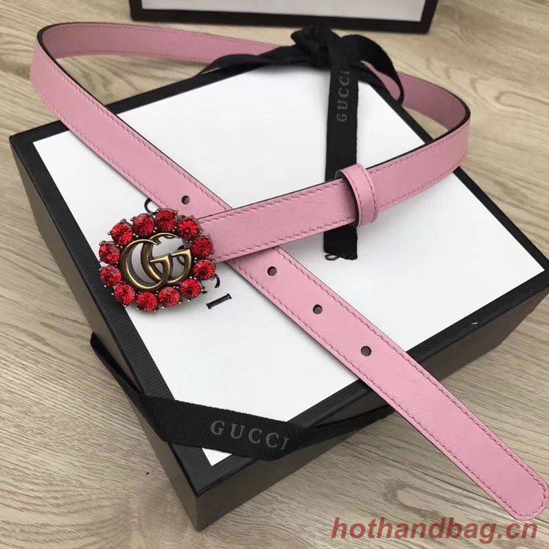 Gucci 2CM Leather Belt 414521 Pink Gucci 2CM Leather Belt 414521 Pink