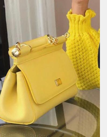 Dolce & Gabbana SICILY Bag Calfskin Leather 4139 yellow Dolce & Gabbana SICILY Bag Calfskin Leather 4139 yellow