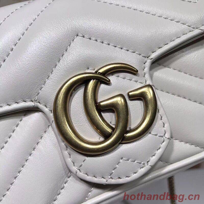 Gucci GG Marmont super mini bag 574969 white Gucci GG Marmont super mini bag 574969 white