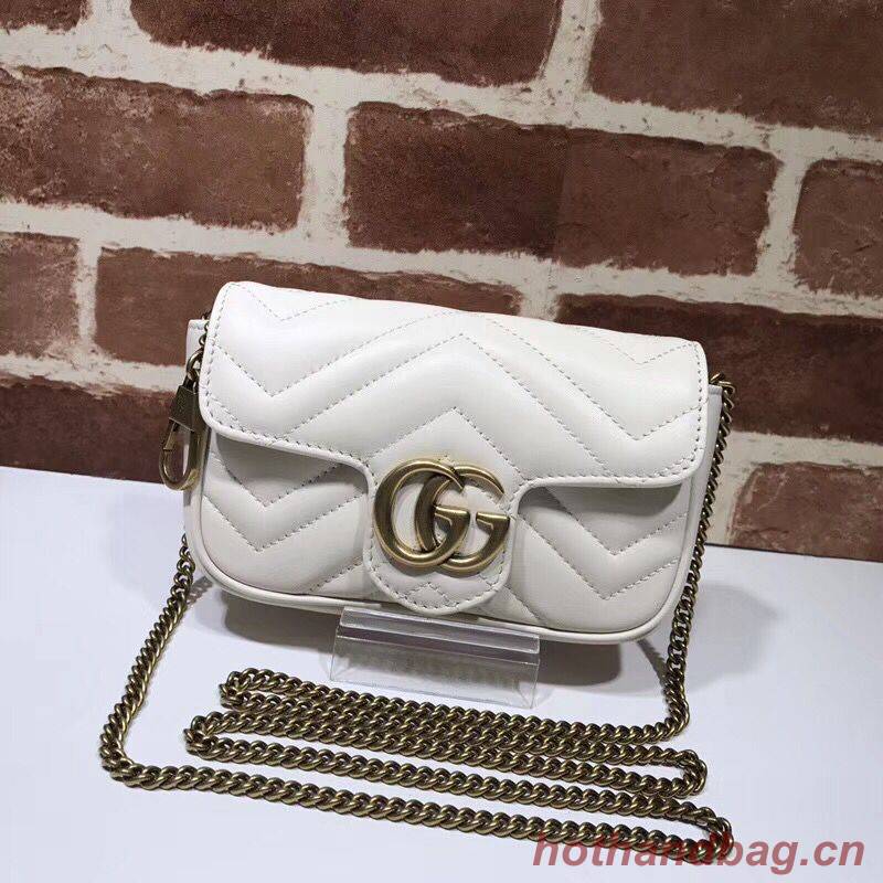 Gucci GG Marmont super mini bag 574969 white Gucci GG Marmont super mini bag 574969 white