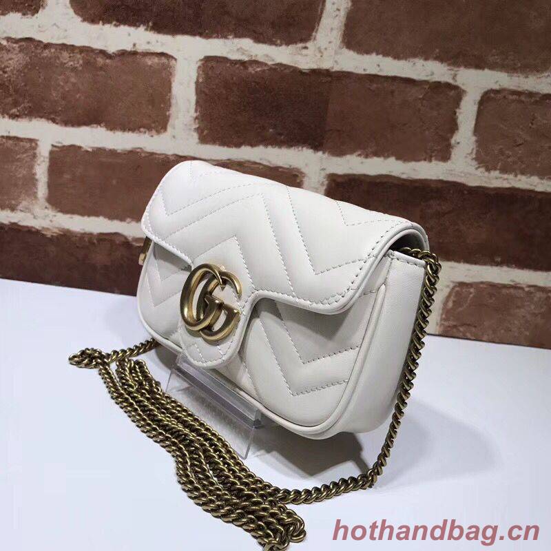 Gucci GG Marmont super mini bag 574969 white Gucci GG Marmont super mini bag 574969 white