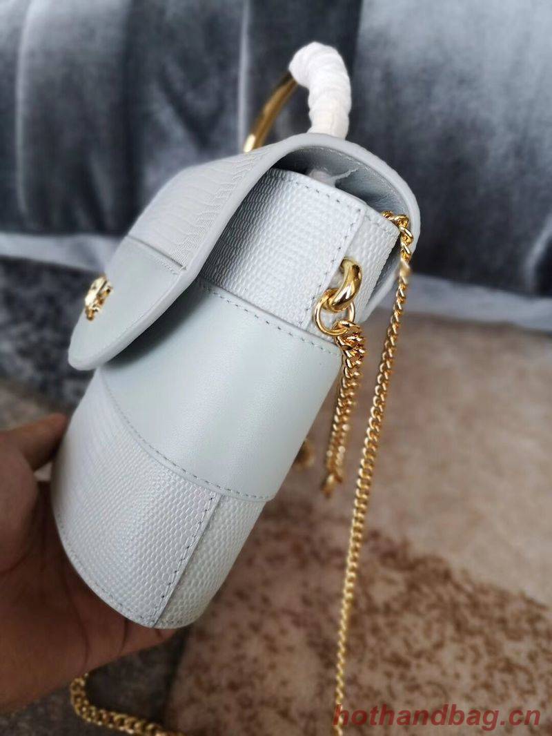 Chloe Small Aby Lock Chain Bag in Embossed Lizard Effect on Calfskin & Goatskin 3S035 Light Blue Chloe Small Aby Lock Chain Bag in Embossed Lizard Effect on Calfskin & Goatskin 3S035 Light Blue