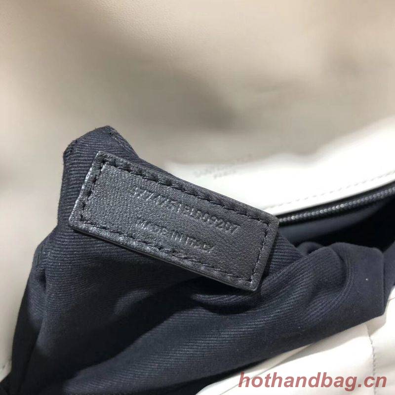 Yves Saint Laurent LOULOU PUFFER MEDIUM BAG IN QUILTED CRINKLED MATTE LEATHER Y577475 White Yves Saint Laurent LOULOU PUFFER MEDIUM BAG IN QUILTED CRINKLED MATTE LEATHER Y577475 White