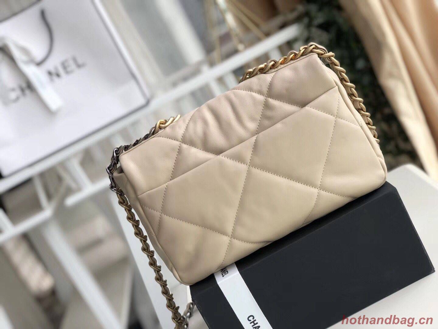 Chanel 19 flap bag AS1160 Cream Chanel 19 flap bag AS1160 Cream