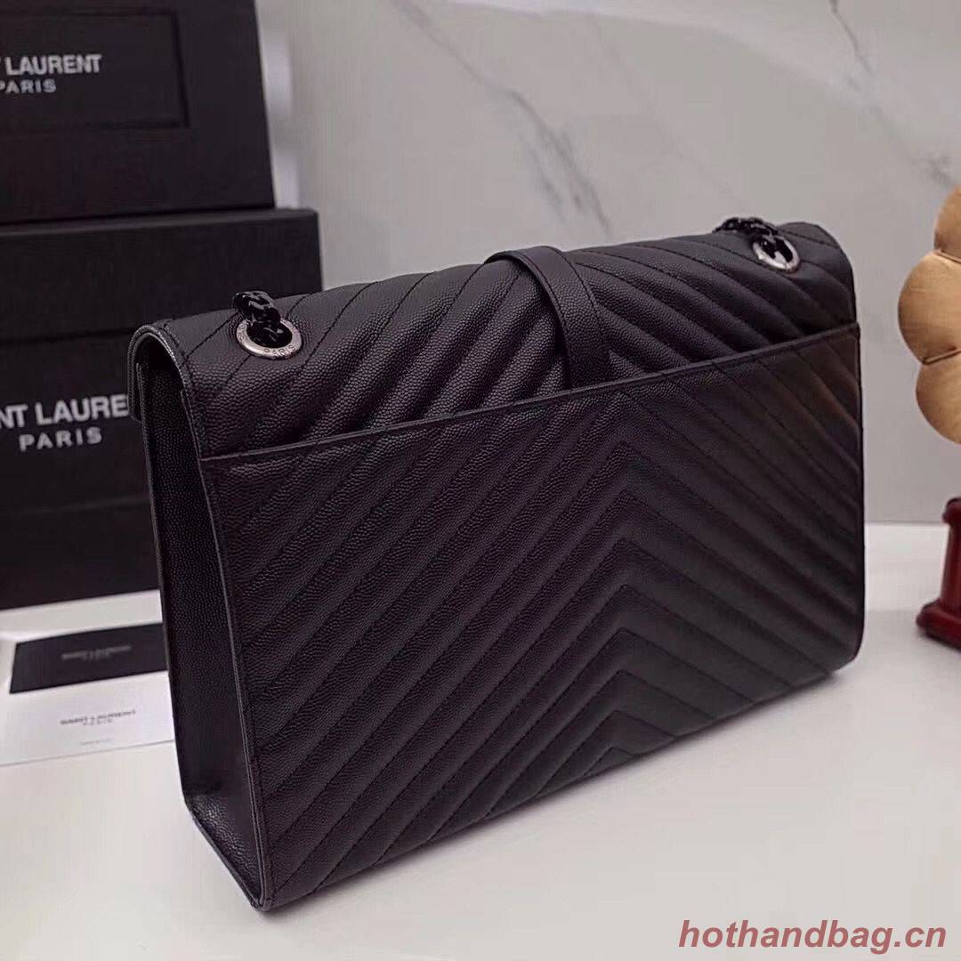 SAINT LAURENT leather shoulder bag 392745 black&Black-toned hardware SAINT LAURENT leather shoulder bag 392745 black&Black-toned hardware