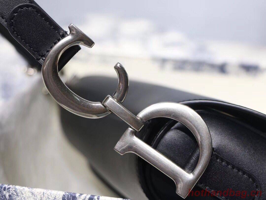 Dior BLACK SADDLE SOFT CALFSKIN BAG M0446V Dior BLACK SADDLE SOFT CALFSKIN BAG M0446V