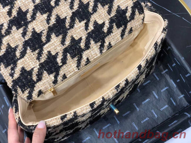 CHANEL 19 Flap Bag AS1161 Black&apricot