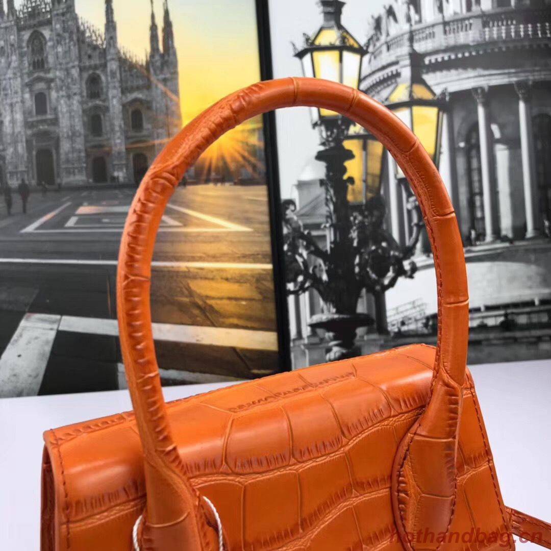 Jacquemus Original Leather Mini Top Handle Bag J8088 Orange Jacquemus Original Leather Mini Top Handle Bag J8088 Orange