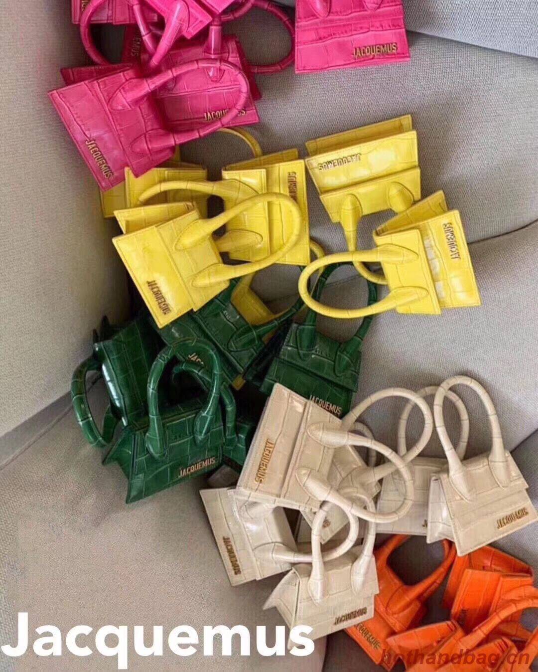 Jacquemus Original Leather Mini Top Handle Bag J8088 Orange Jacquemus Original Leather Mini Top Handle Bag J8088 Orange