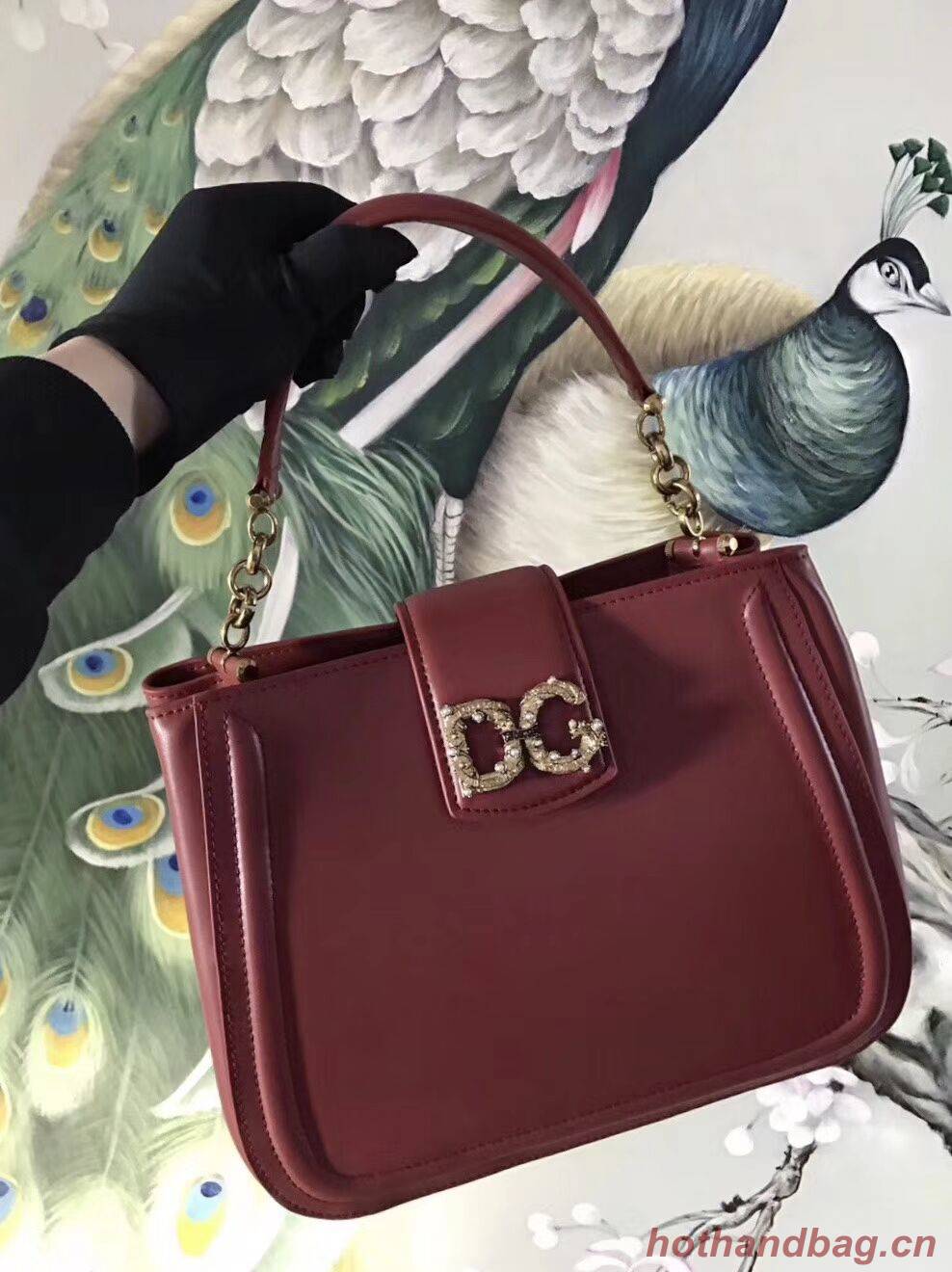 Dolce & Gabbana Origianl Leather Bag 4918 Burgundy Dolce & Gabbana Origianl Leather Bag 4918 Burgundy