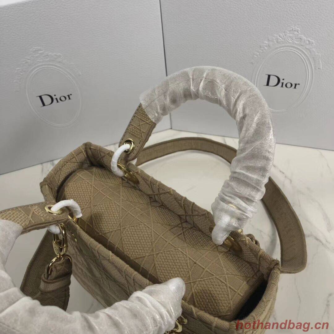 LADY DIOR TOTE BAG IN EMBROIDERED CANVAS C4532 apricot LADY DIOR TOTE BAG IN EMBROIDERED CANVAS C4532 apricot
