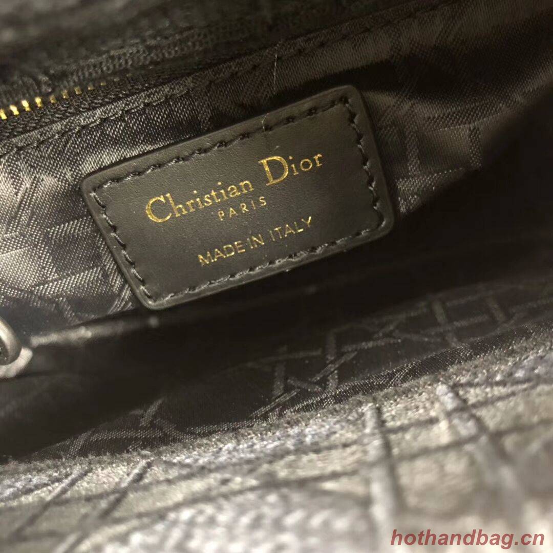 MINI LADY DIOR TOTE BAG IN EMBROIDERED CANVAS C4531 black MINI LADY DIOR TOTE BAG IN EMBROIDERED CANVAS C4531 black