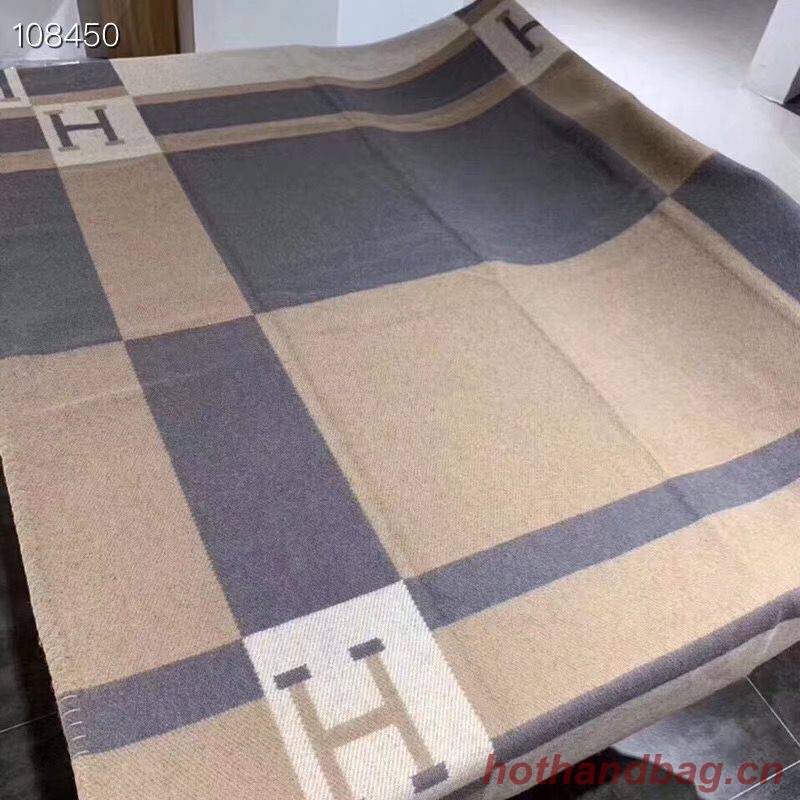Hermes Lambswool & Cashmere Shawl & Blanket 71152 Camel Hermes Lambswool & Cashmere Shawl & Blanket 71152 Camel