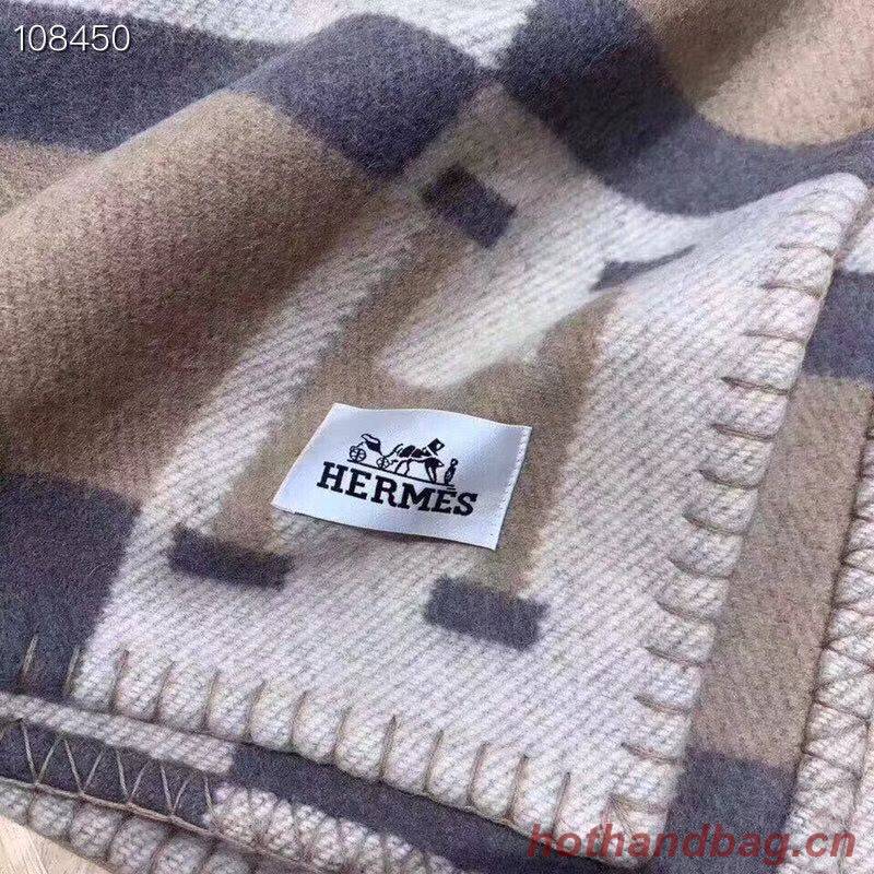 Hermes Lambswool & Cashmere Shawl & Blanket 71152 Camel Hermes Lambswool & Cashmere Shawl & Blanket 71152 Camel