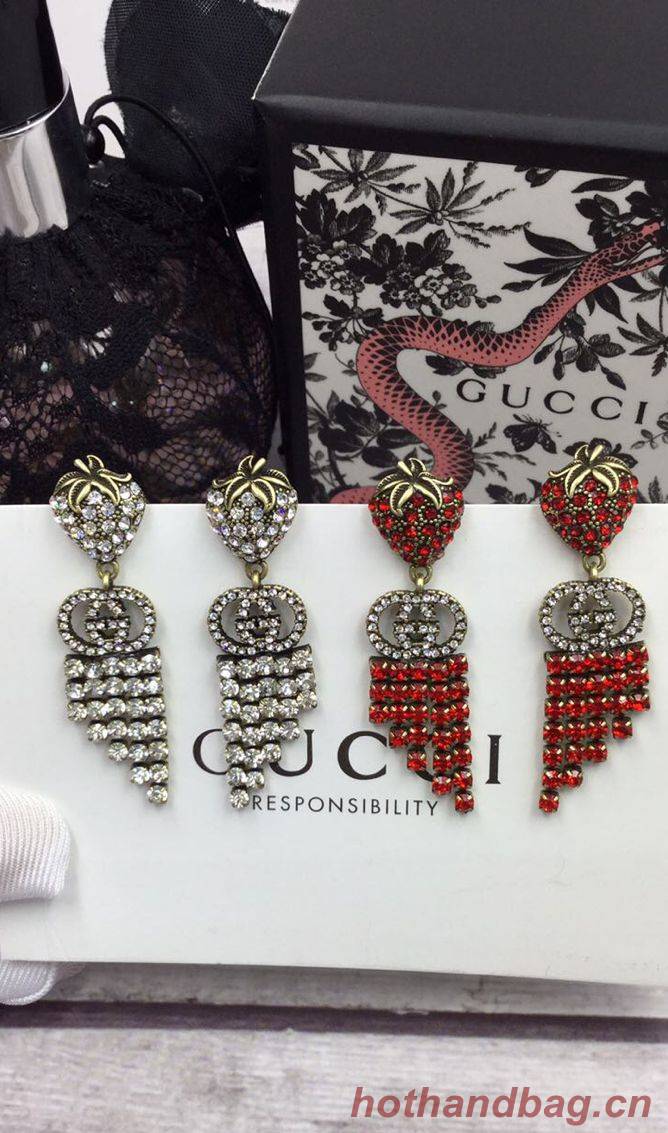 Gucci Strawberry Drop Earrings GG8546 Gucci Strawberry Drop Earrings GG8546
