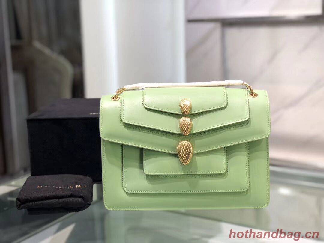 BVLGARI Serpenti Forever leather shoulder bag B288620 green BVLGARI Serpenti Forever leather shoulder bag B288620 green
