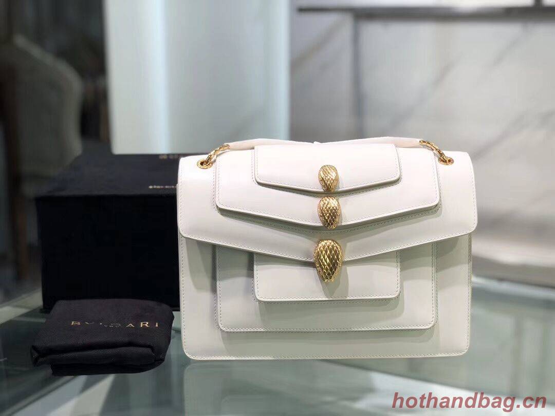 BVLGARI Serpenti Forever leather shoulder bag B288620 white BVLGARI Serpenti Forever leather shoulder bag B288620 white