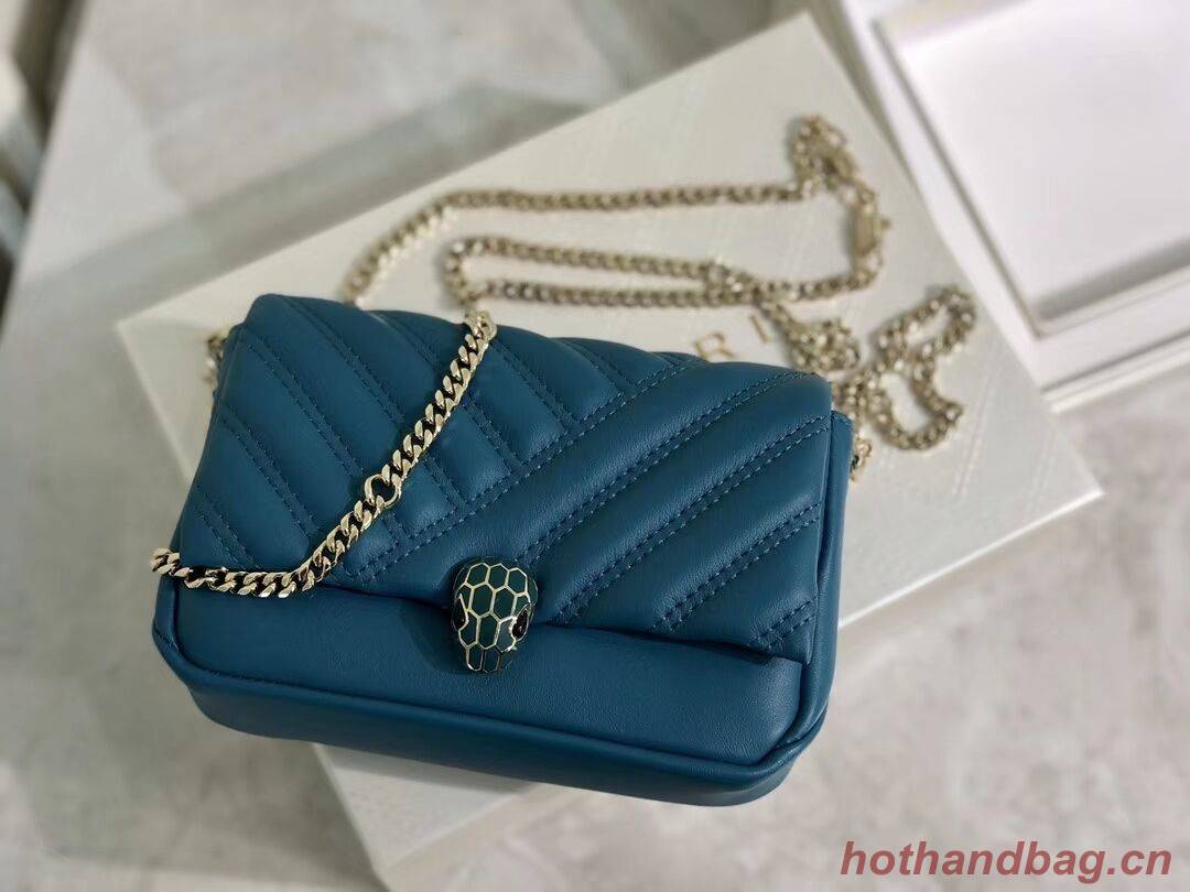 BVLGARI Shoulder Bag Calfskin Leather B288760 blue BVLGARI Shoulder Bag Calfskin Leather B288760 blue