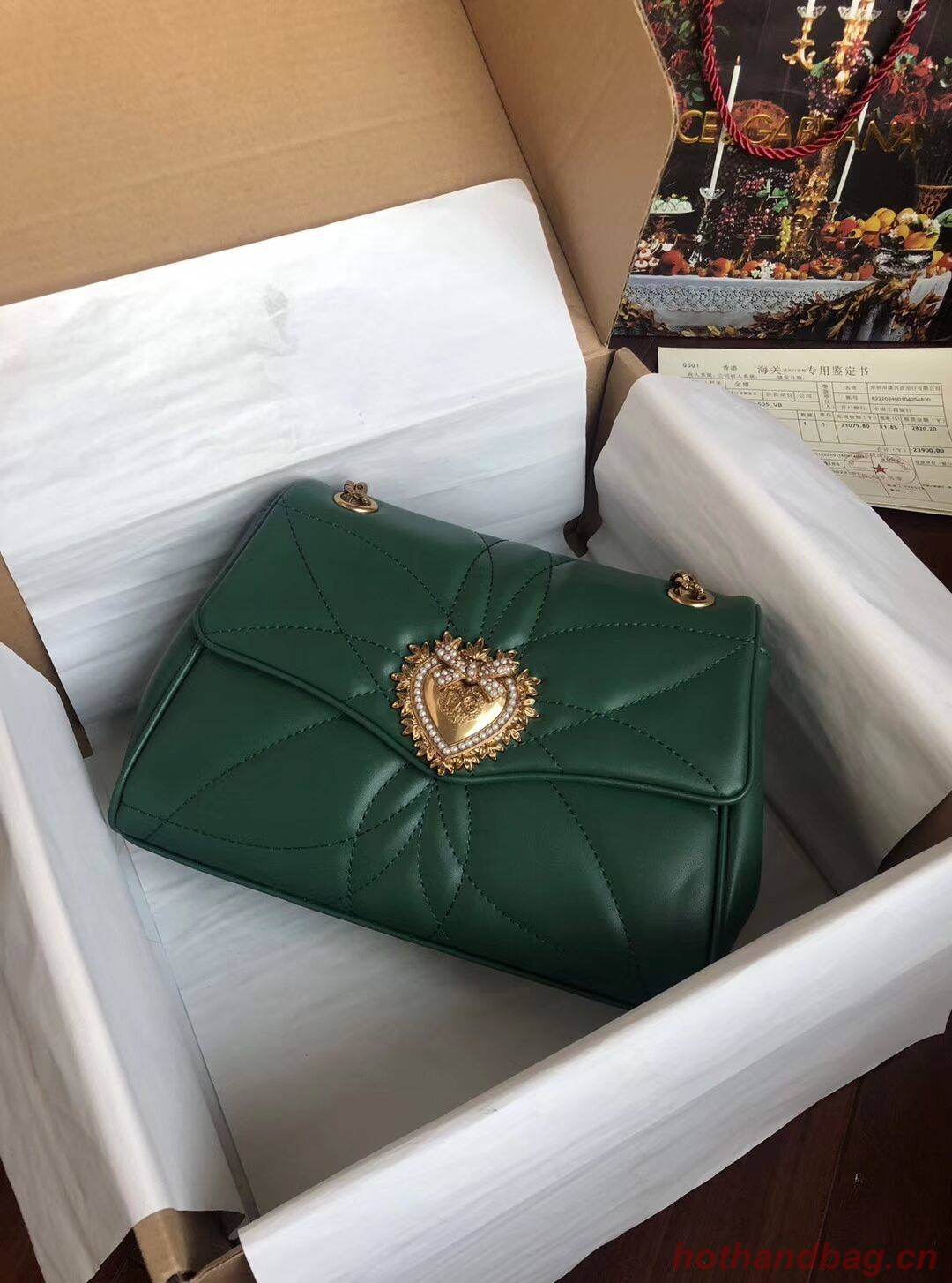 Dolce & Gabbana Origianl Leather Bag 4919 green Dolce & Gabbana Origianl Leather Bag 4919 green