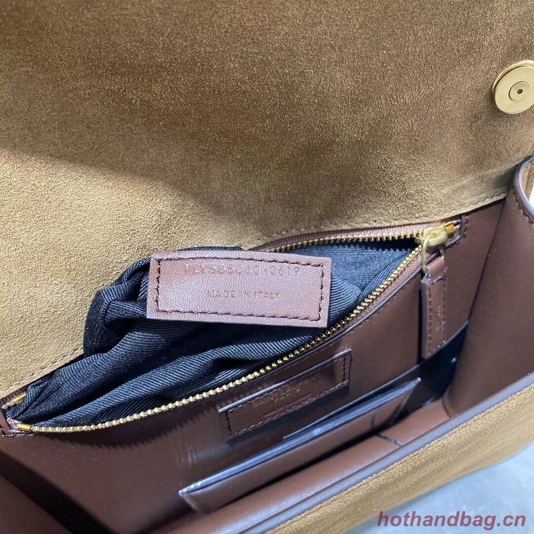 Yves Saint Laurent CARRE SATCHEL IN SUEDE Y585061 brown Yves Saint Laurent CARRE SATCHEL IN SUEDE Y585061 brown