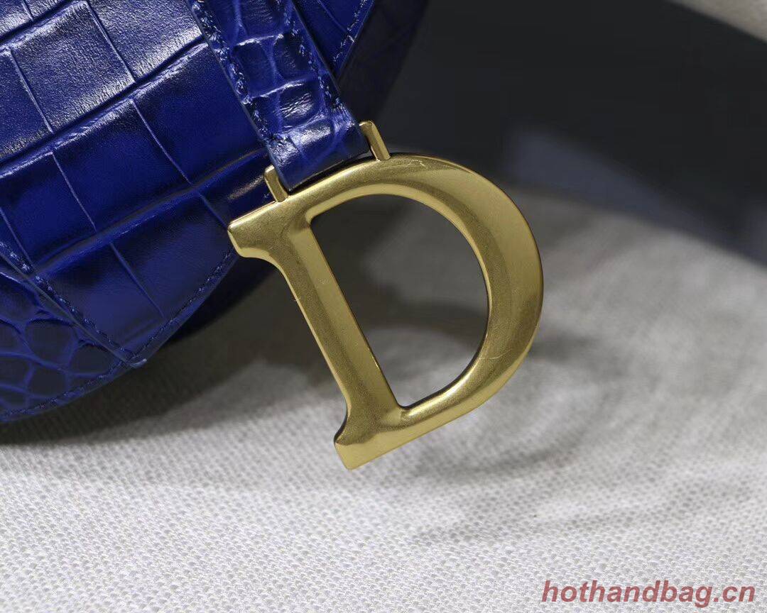 Dior SADDLE SOFT CALFSKIN BAG C9045 blue Dior SADDLE SOFT CALFSKIN BAG C9045 blue