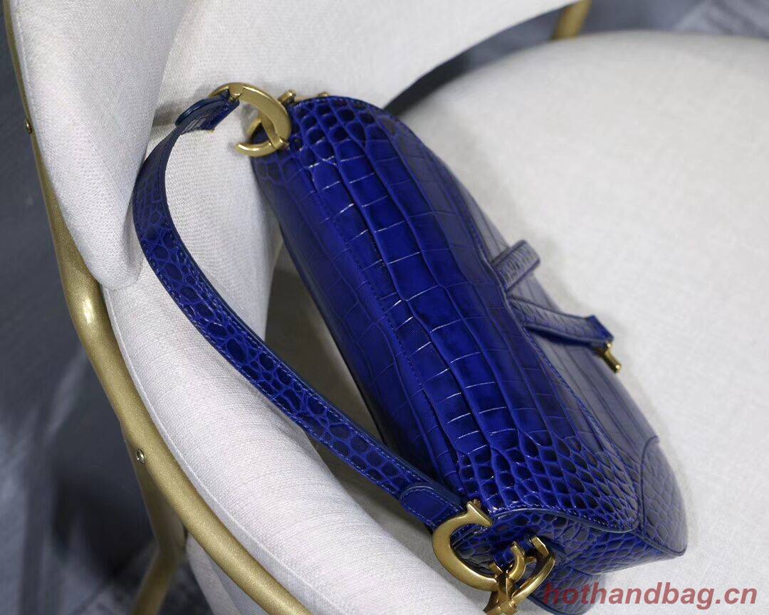 Dior SADDLE SOFT CALFSKIN BAG C9045 blue Dior SADDLE SOFT CALFSKIN BAG C9045 blue
