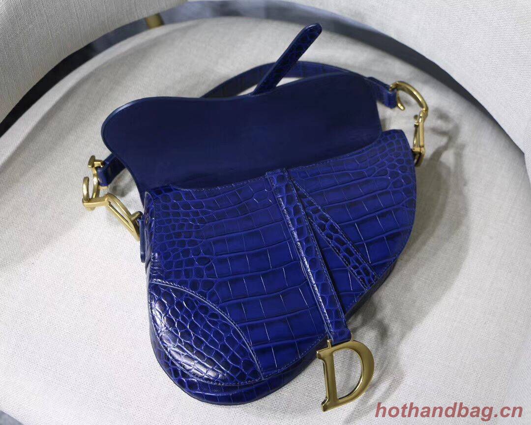Dior SADDLE SOFT CALFSKIN BAG C9045 blue Dior SADDLE SOFT CALFSKIN BAG C9045 blue