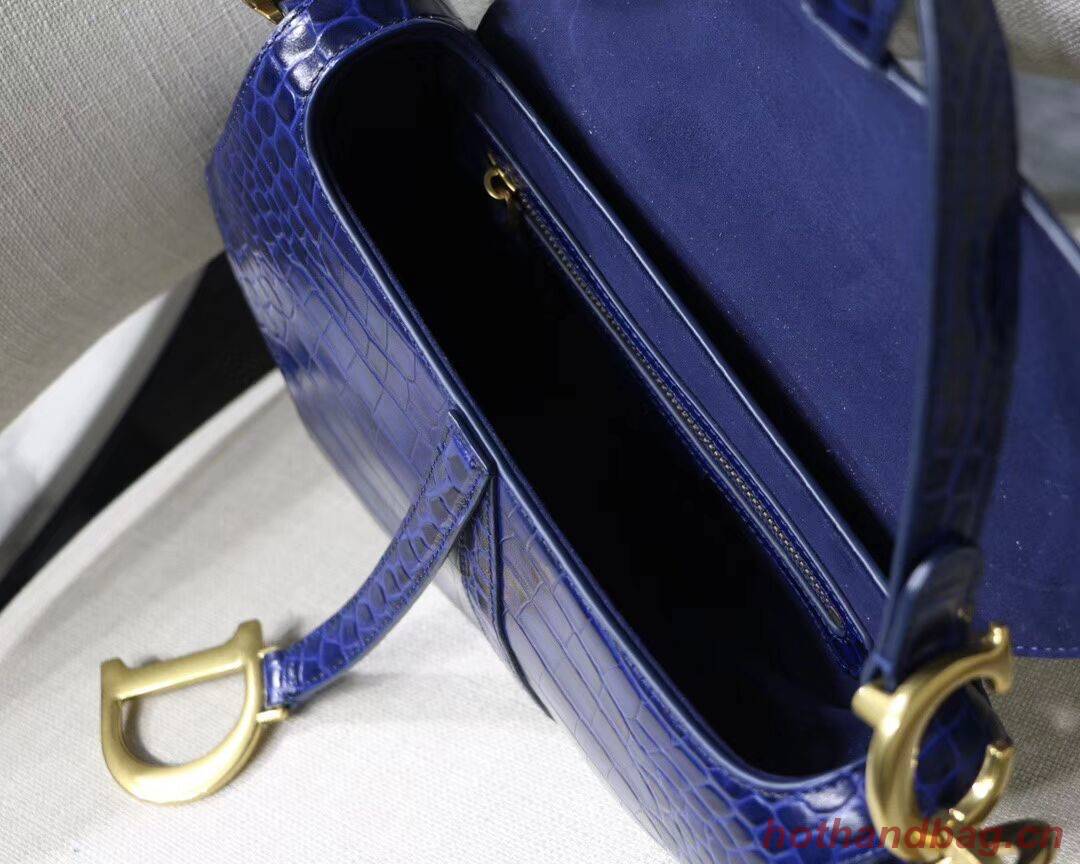 Dior SADDLE SOFT CALFSKIN BAG C9045 blue Dior SADDLE SOFT CALFSKIN BAG C9045 blue