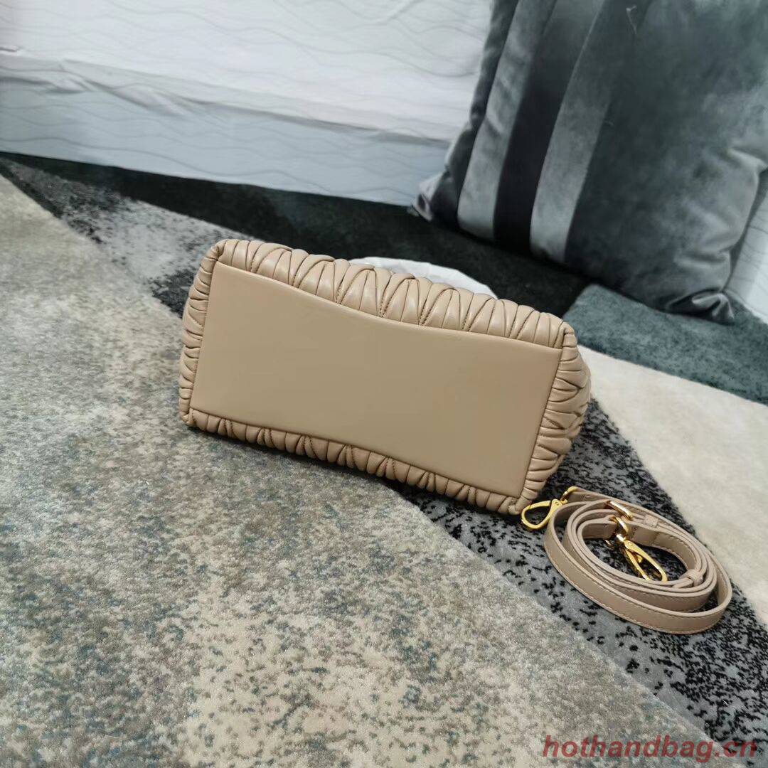 miu miu Matelasse Nappa Leather Top-handle Bag 5BG163 Apricot miu miu Matelasse Nappa Leather Top-handle Bag 5BG163 Apricot