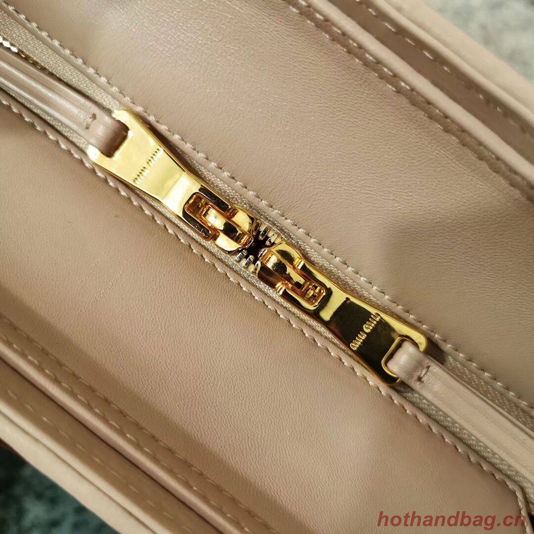 miu miu Matelasse Nappa Leather Top-handle Bag 5BG163 Apricot miu miu Matelasse Nappa Leather Top-handle Bag 5BG163 Apricot