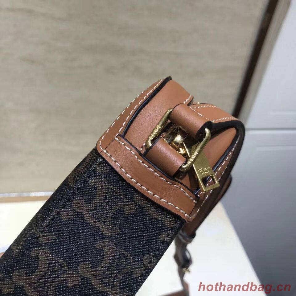 Celine MEDIUM FOLCO BAG IN TRIOMPHE CANVAS CL01502 tan Celine MEDIUM FOLCO BAG IN TRIOMPHE CANVAS CL01502 tan