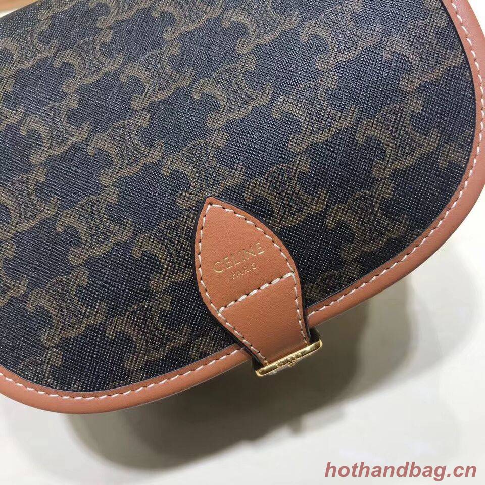 Celine MEDIUM FOLCO BAG IN TRIOMPHE CANVAS CL01502 tan Celine MEDIUM FOLCO BAG IN TRIOMPHE CANVAS CL01502 tan