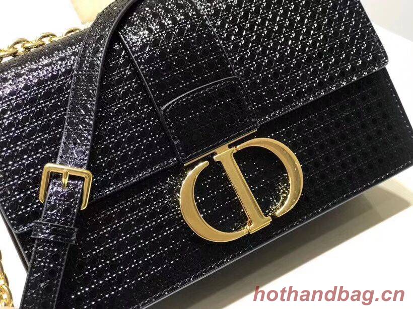 Dior 30 MONTAIGNE SMOOTH CALFSKIN FLAP BAG C9230 black Dior 30 MONTAIGNE SMOOTH CALFSKIN FLAP BAG C9230 black