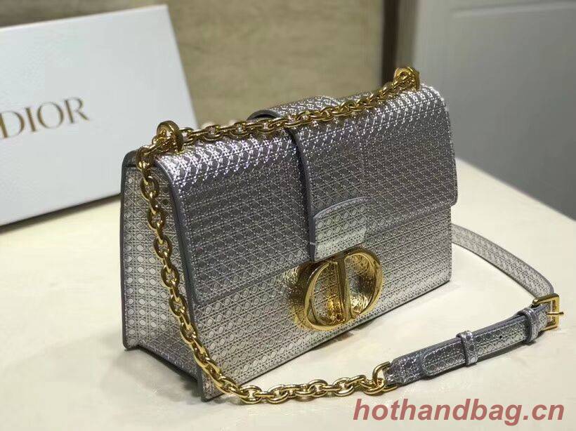 Dior 30 MONTAIGNE SMOOTH CALFSKIN FLAP BAG C9230 silvery Dior 30 MONTAIGNE SMOOTH CALFSKIN FLAP BAG C9230 silvery