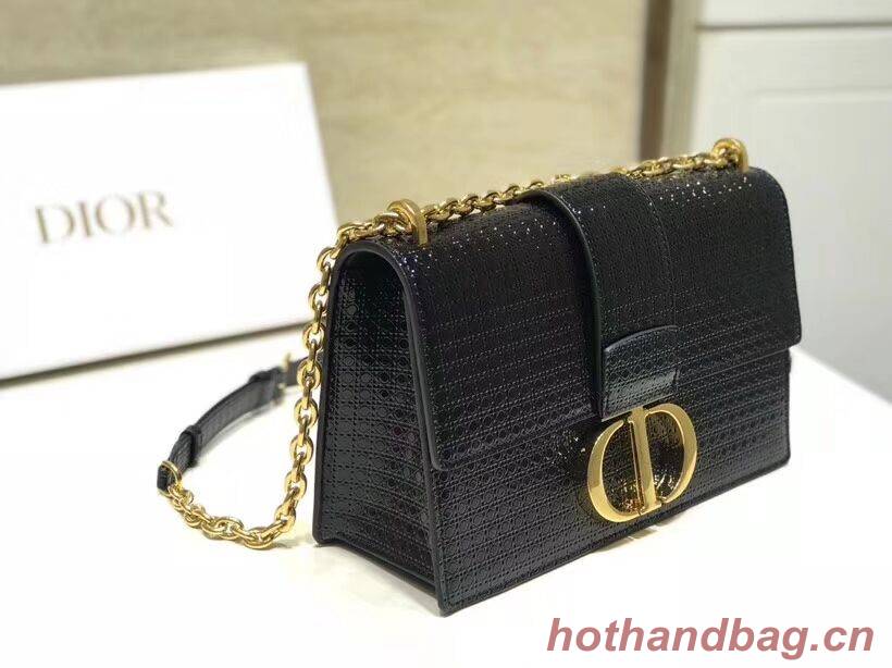 Dior 30 MONTAIGNE SMOOTH CALFSKIN FLAP BAG C9230 black Dior 30 MONTAIGNE SMOOTH CALFSKIN FLAP BAG C9230 black