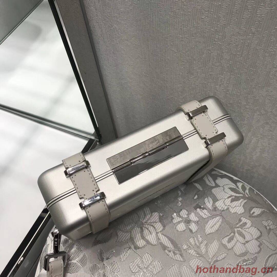 DIORAMA CALFSKIN CLUTCH M2020 silvery DIORAMA CALFSKIN CLUTCH M2020 silvery