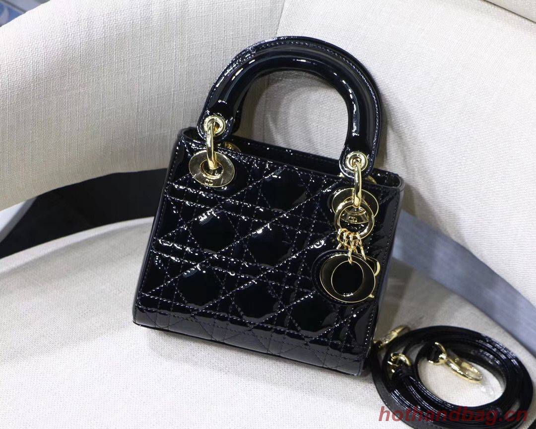 Dior MINI LADY DIOR CALFSKIN Black BAG M0505O-2 Gold Dior MINI LADY DIOR CALFSKIN Black BAG M0505O-2 Gold