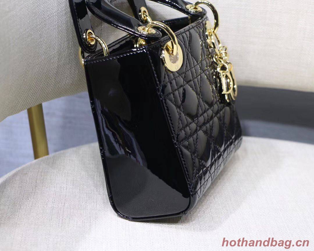 Dior MINI LADY DIOR CALFSKIN Black BAG M0505O-2 Gold Dior MINI LADY DIOR CALFSKIN Black BAG M0505O-2 Gold