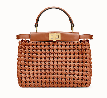 FENDI PEEKABOO ICONIC MINI leather bag 8BN244 brown FENDI PEEKABOO ICONIC MINI leather bag 8BN244 brown