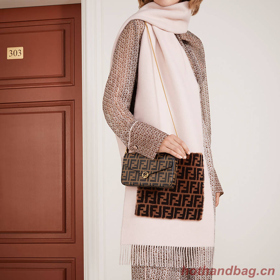 Fendi WALLET ON CHAIN WITH POUCHES leather mini-bag 8BS032 brown Fendi WALLET ON CHAIN WITH POUCHES leather mini-bag 8BS032 brown