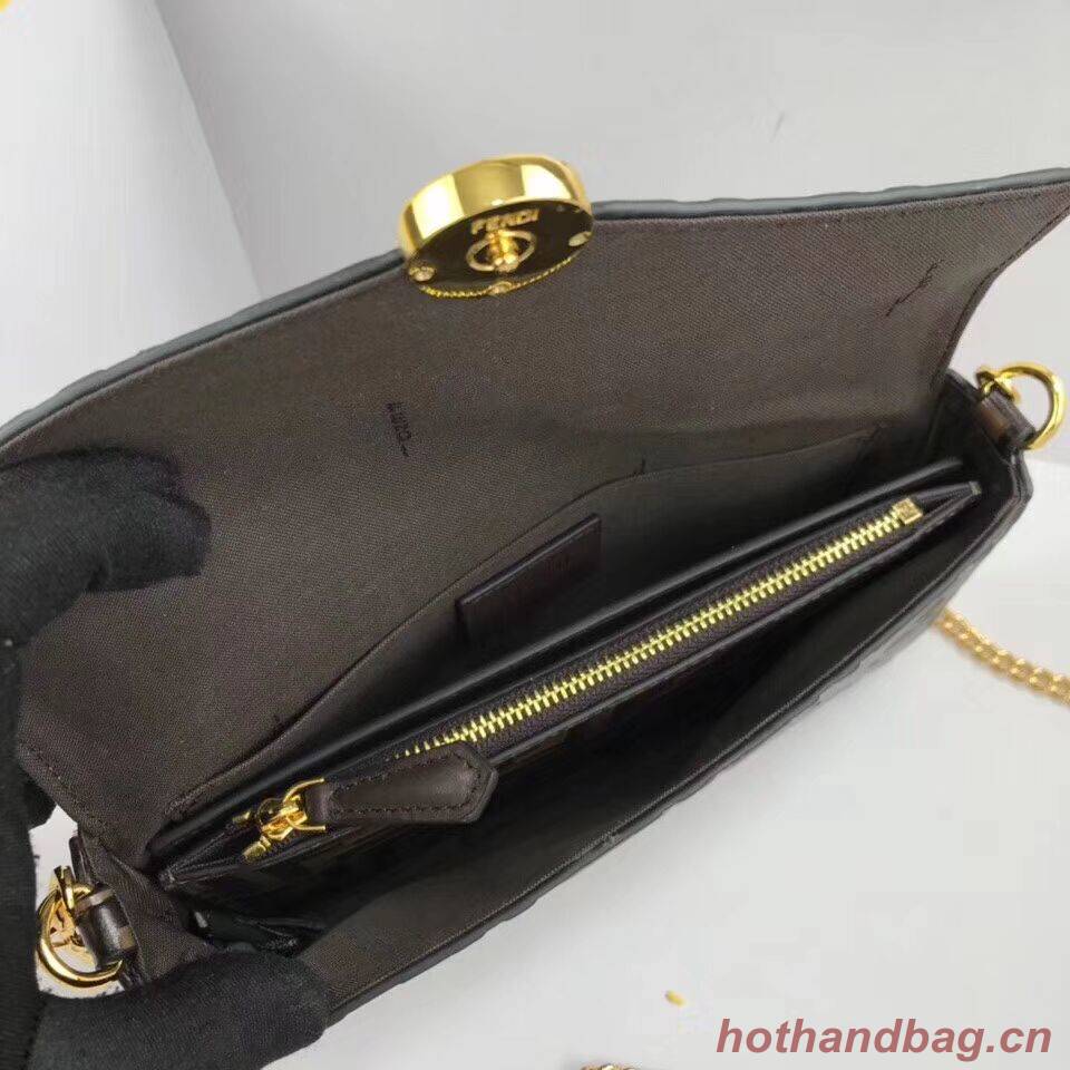 Fendi WALLET ON CHAIN WITH POUCHES leather mini-bag 8BS032 brown Fendi WALLET ON CHAIN WITH POUCHES leather mini-bag 8BS032 brown