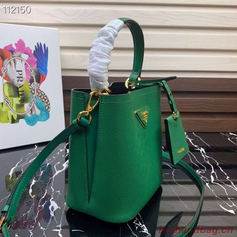 Prada Panier small Original Saffiano Bag 1BA217 Green Prada Panier small Original Saffiano Bag 1BA217 Green