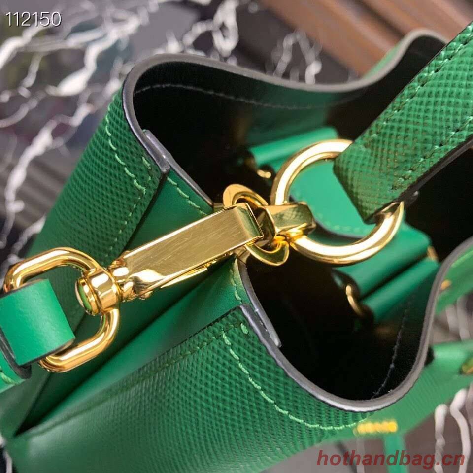 Prada Panier small Original Saffiano Bag 1BA217 Green Prada Panier small Original Saffiano Bag 1BA217 Green