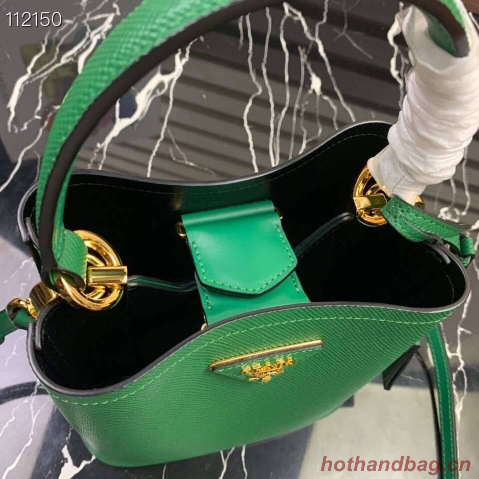 Prada Panier small Original Saffiano Bag 1BA217 Green Prada Panier small Original Saffiano Bag 1BA217 Green