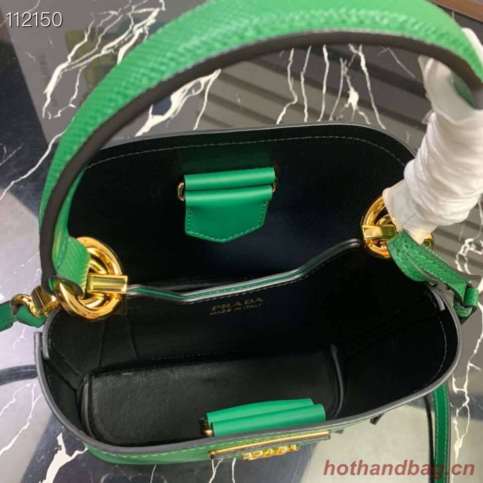 Prada Panier small Original Saffiano Bag 1BA217 Green Prada Panier small Original Saffiano Bag 1BA217 Green